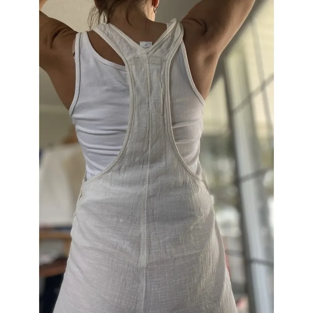 LSPACE Freya Cover-Up Jumpsuit Women’s Cotton Beach Swimwear White S P